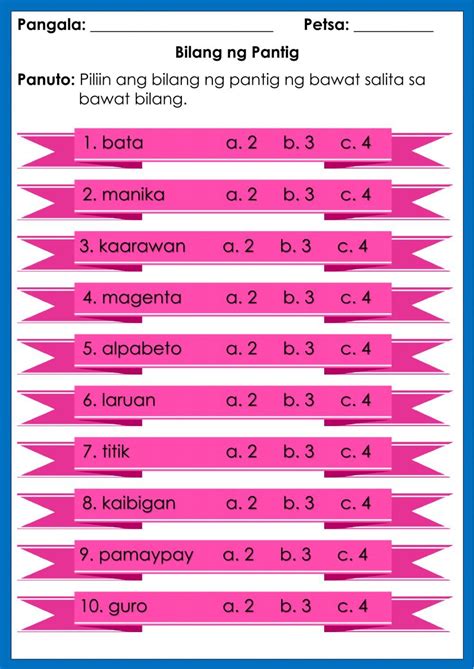pantig in english|Iba pa.